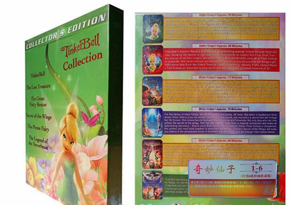 迪士尼動畫電影 奇妙仙子 6碟全集 高清DVD9盒裝 國英雙語